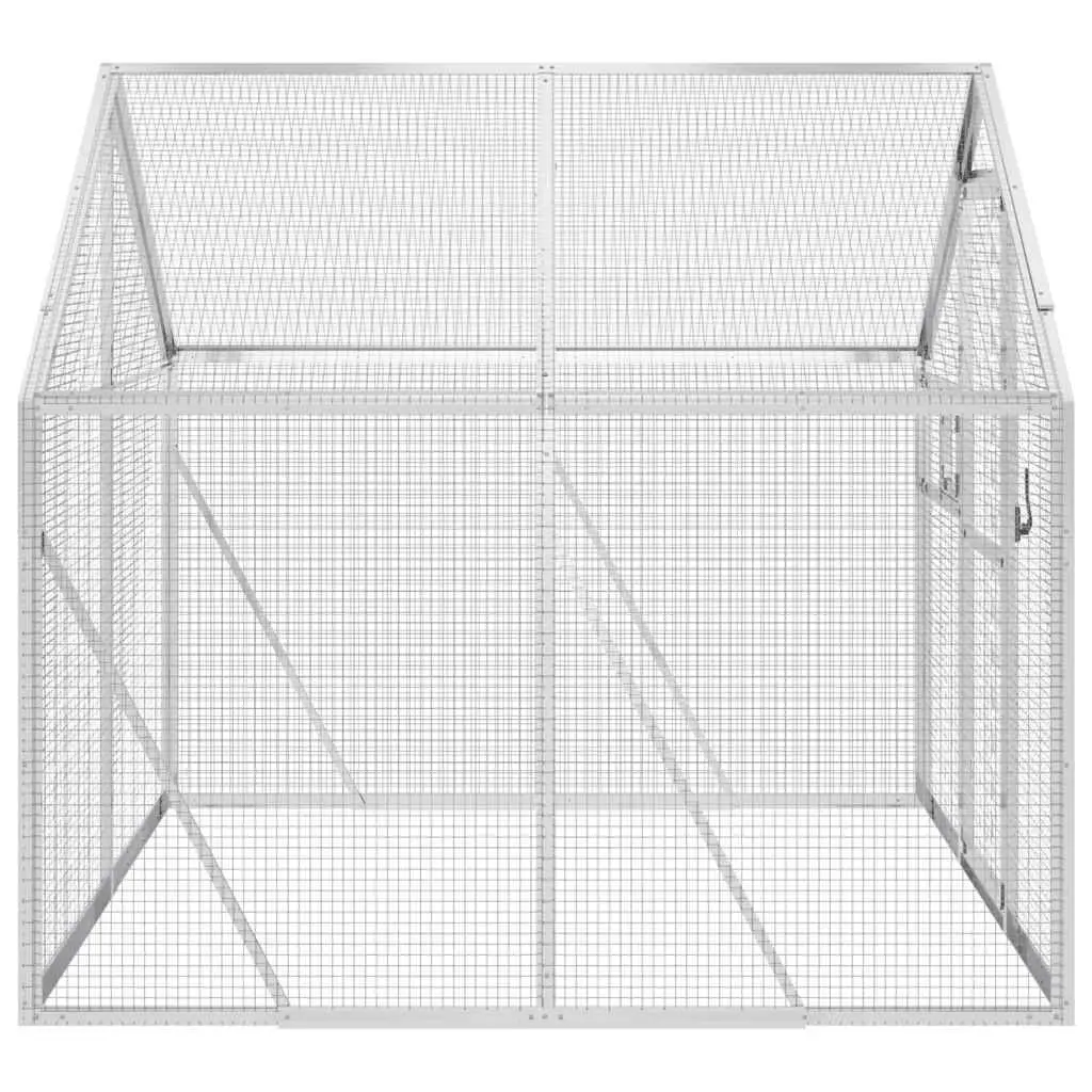 Bird Aviary Silver Aluminum Frame Wire Mesh Cage Parrot Budgie Enclosure