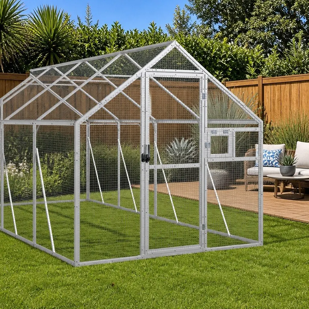 1.79x4x1.85m Outdoor Aviary Bird Cage for Small Animals