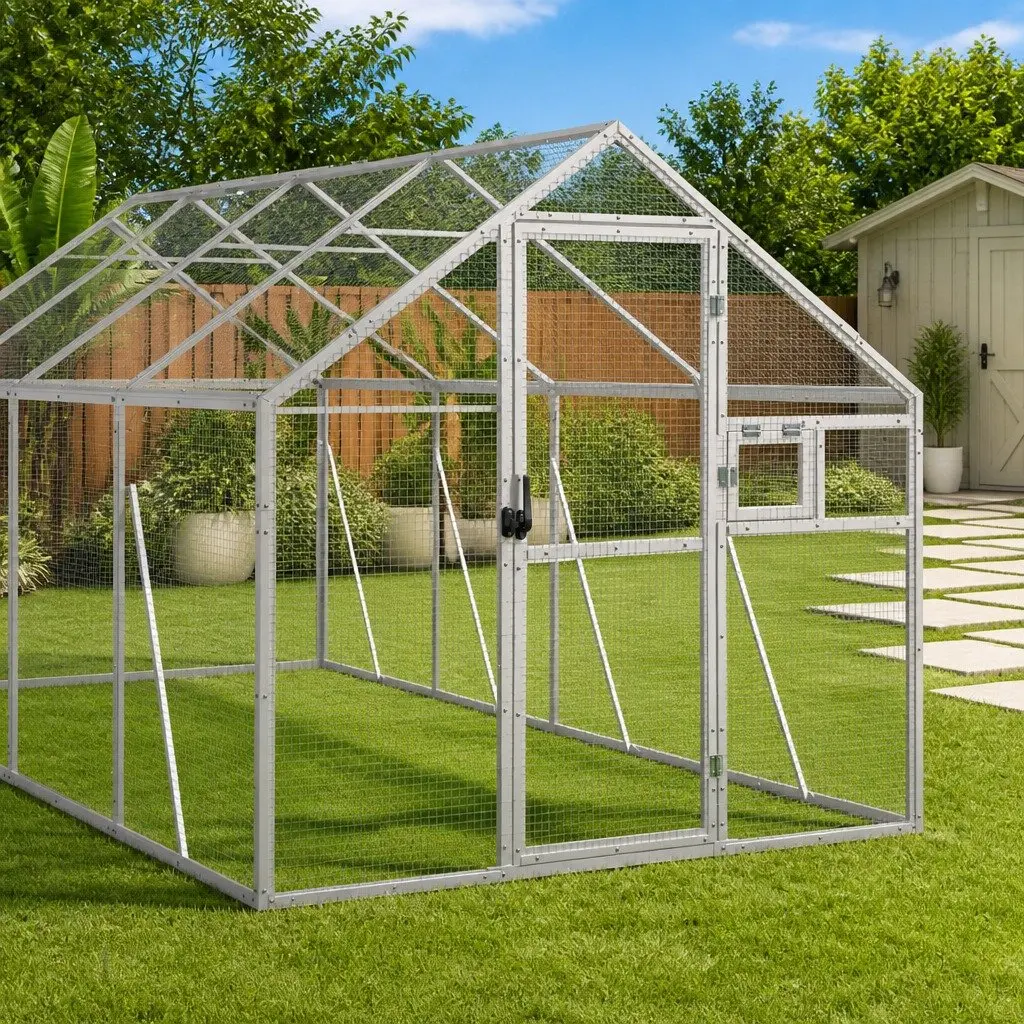 Aluminium Bird Aviary 1.79x6x1.85m for Home Use