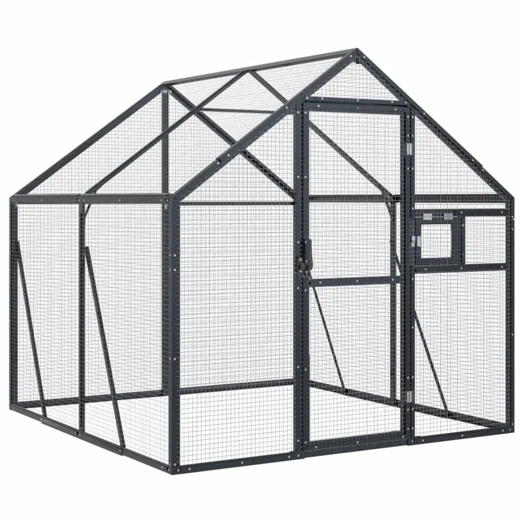 Large Bird Aviary Outdoor Cage Anthracite Metal Frame Enclosure for Parrots