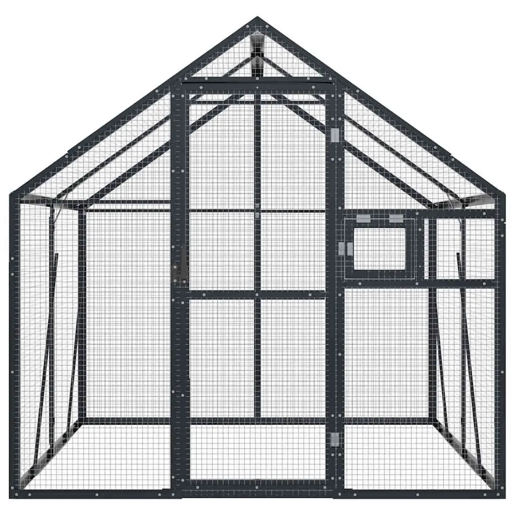 Large Bird Aviary Outdoor Cage Anthracite Metal Frame Enclosure for Parrots