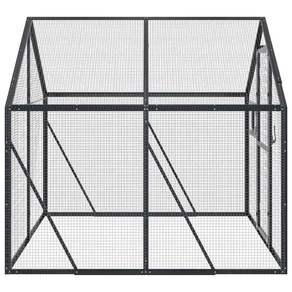 Large Bird Aviary Outdoor Cage Anthracite Metal Frame Enclosure for Parrots