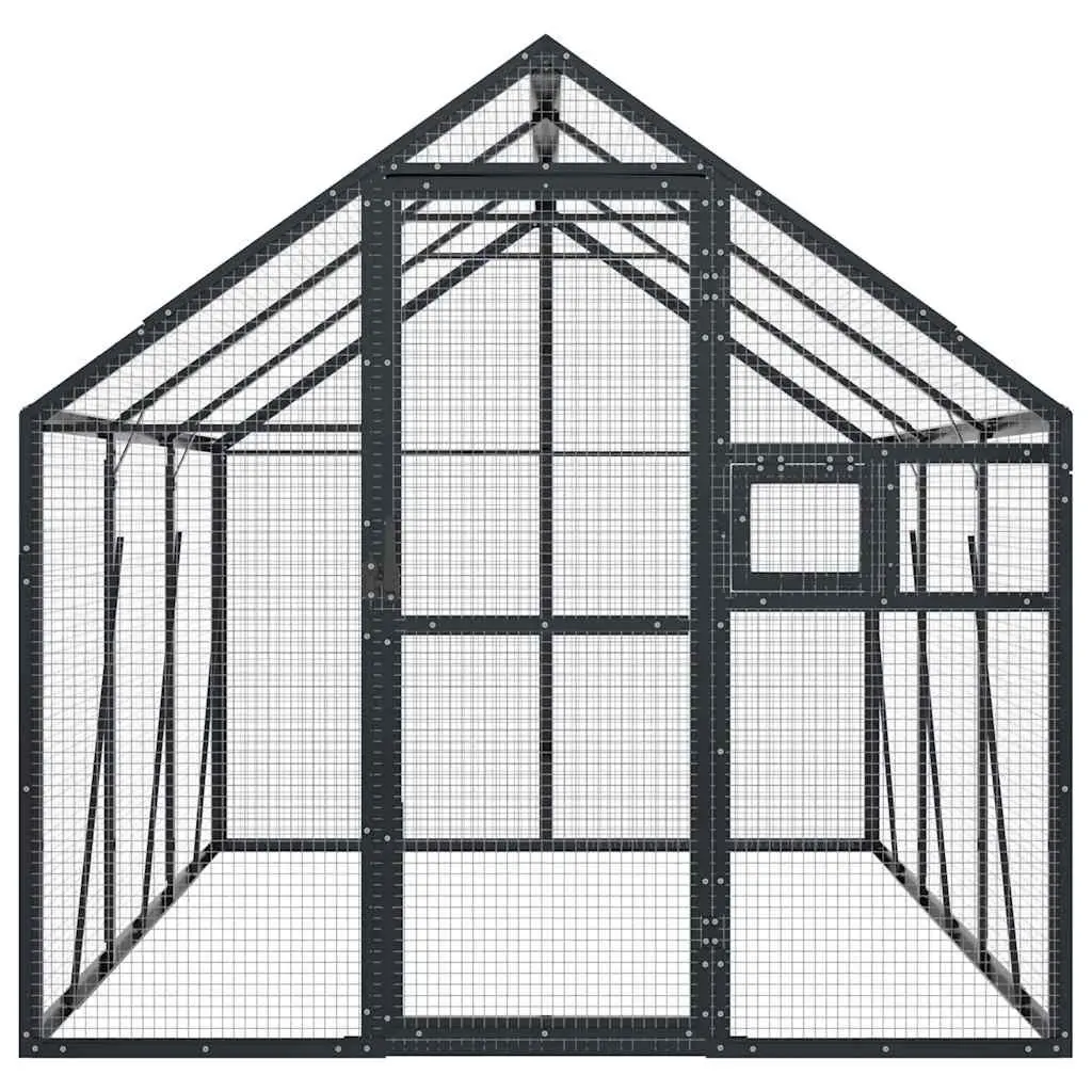 Large Outdoor Cage Aluminium Frame Wire Mesh Anthracite Bird Aviary for Parrots