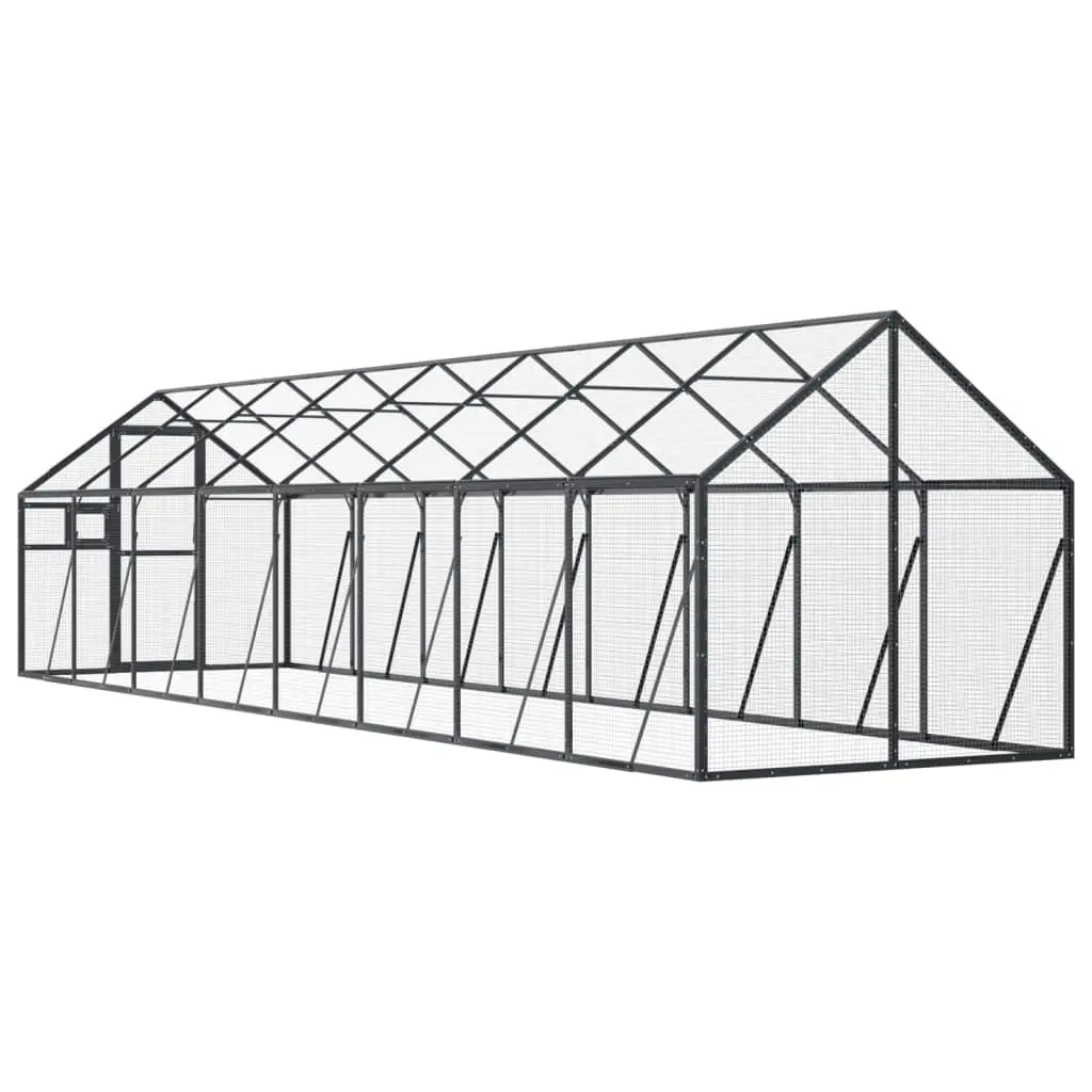 Aviary Bird Cage Anthracite Aluminium Frame Wire Mesh Large Outdoor Garden Pen
