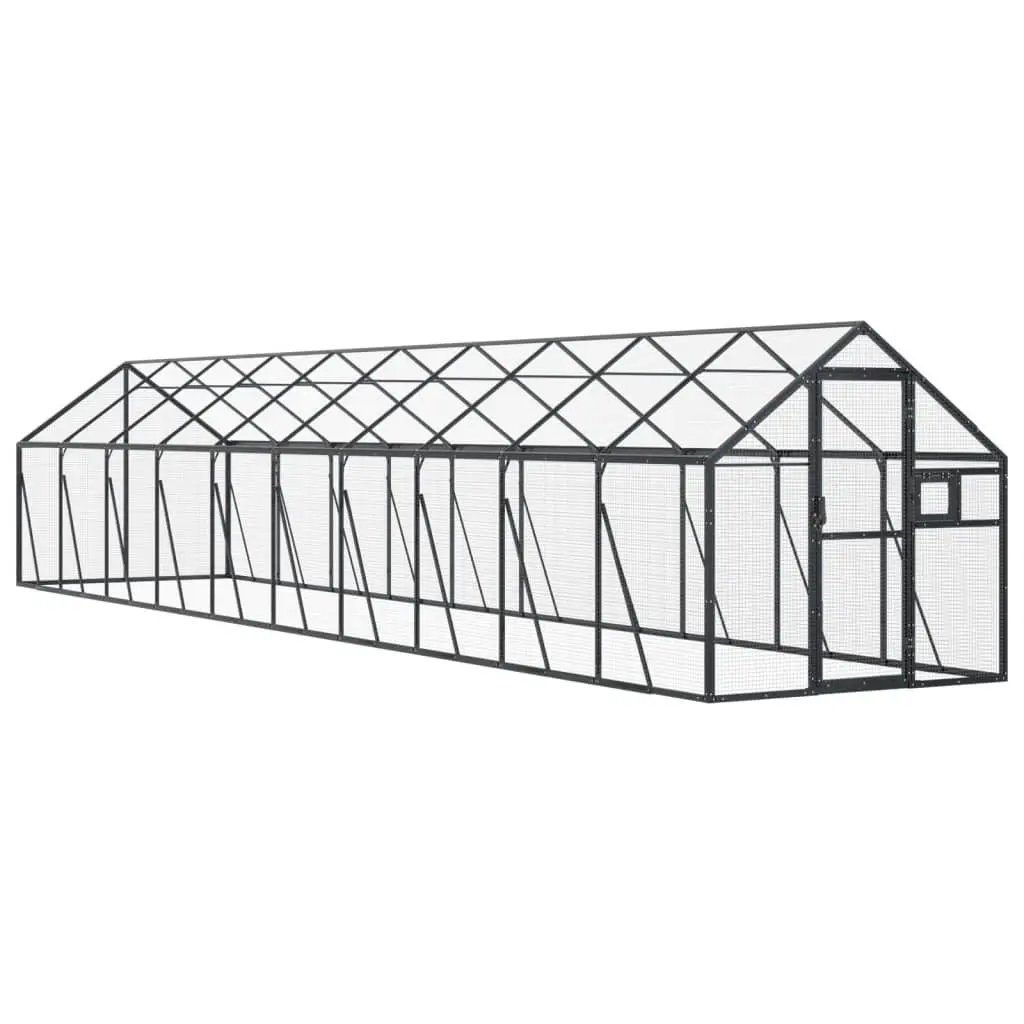 Bird Aviary Aluminium Frame Wire Mesh Large Anthracite Outdoor Enclosure