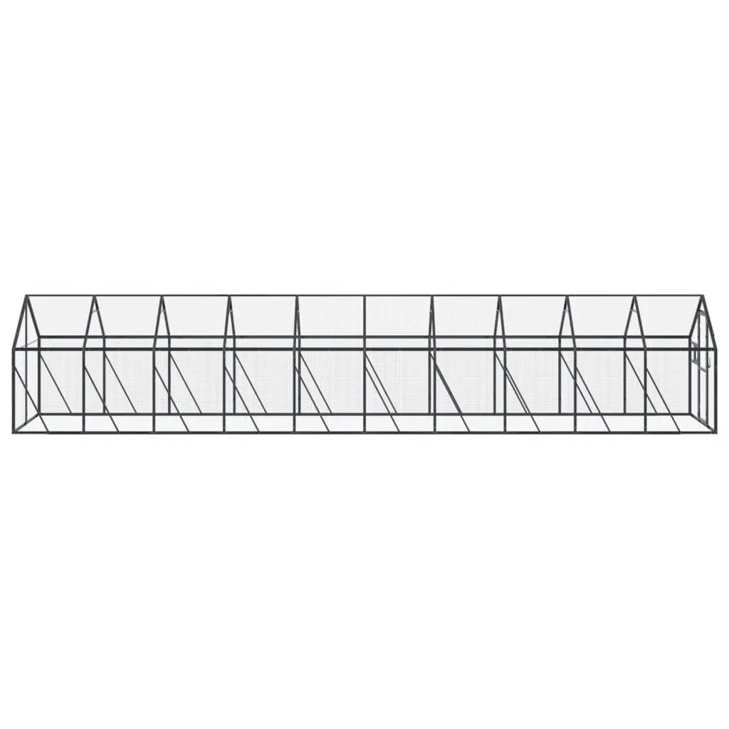 Bird Aviary Aluminium Frame Wire Mesh Large Anthracite Outdoor Enclosure