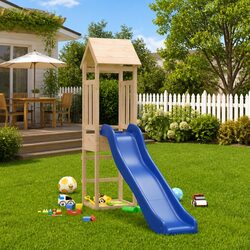 Wooden Outdoor Playset Climbing Frame Slide Sandbox Backyard Play Equipment