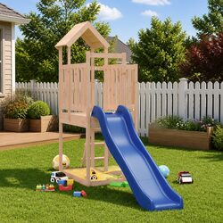 Wooden Kids Playset with Sandbox for Active Outdoor Fun