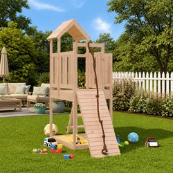 Practical Wooden Playhouse for Your Backyard