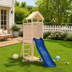 Ideal Playset for Backyard Fun: Climbing Frame and Slide