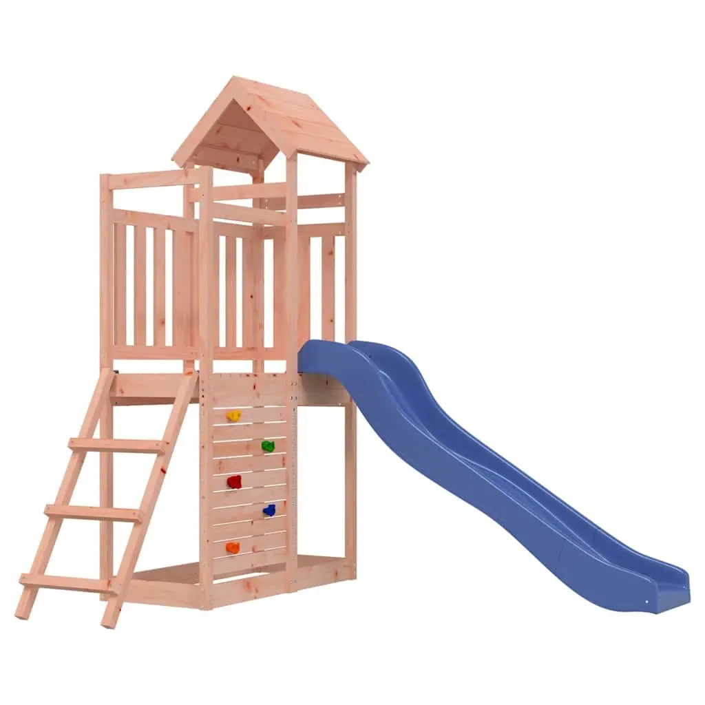 Wooden Outdoor Playset Climbing Frame Slide Sandbox Brown 90 cm