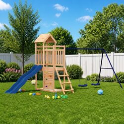 Kids' Climbing Frame and Swing for Outdoor Play
