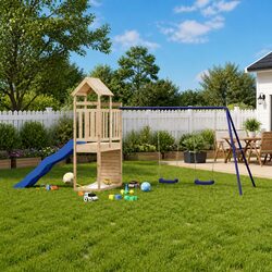 Ideal Backyard Playset with Slide and Sandbox for Kids