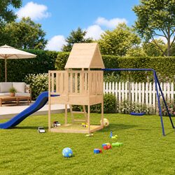 Practical Wooden Playset for Outdoor Fun