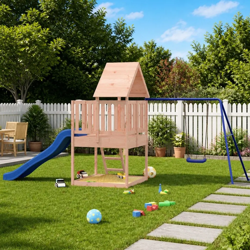 Outdoor Playset with Slide and Swing for Kids