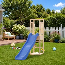 Ideal Wooden Playset for Backyard Fun with Kids
