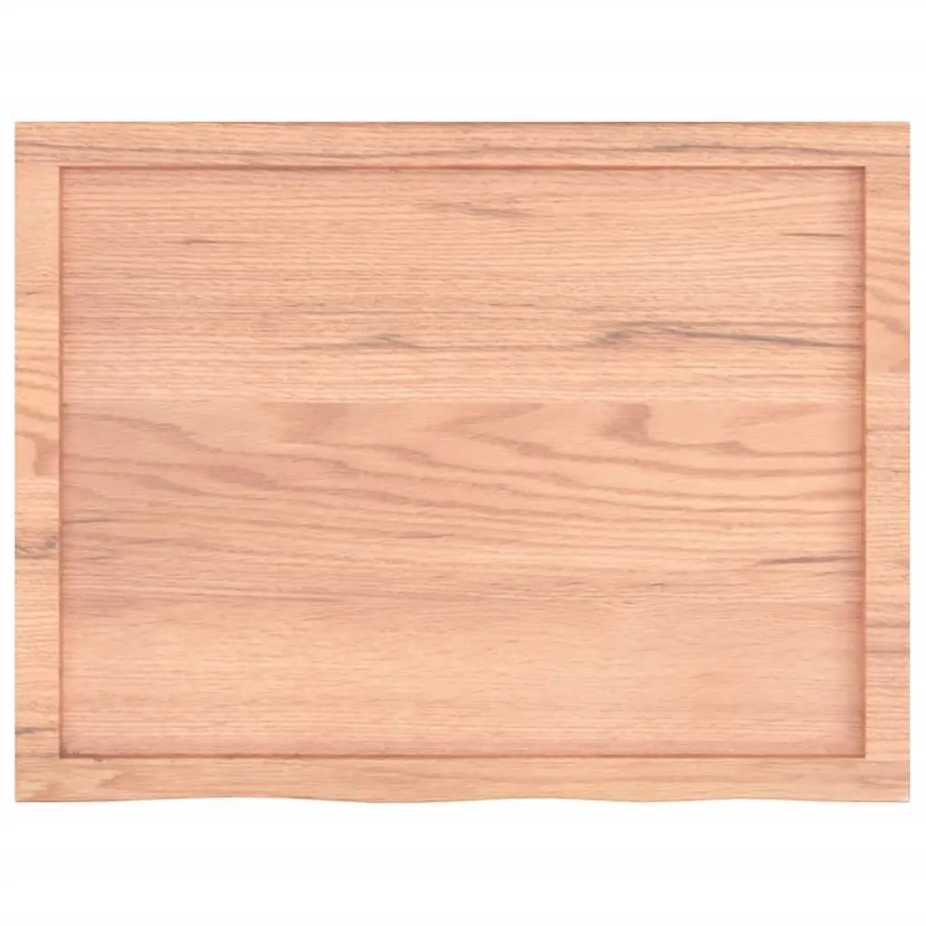 Bathroom Countertop Solid Oak Wood 80x60x6 cm Brown Handmade Live Edge