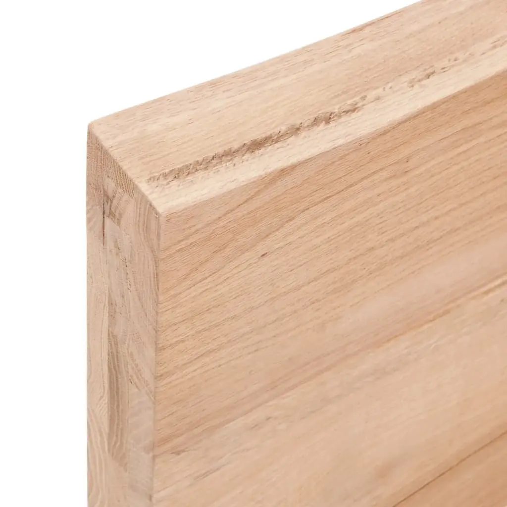 Solid Brown Oak Bathroom Countertop 100x50x6 cm