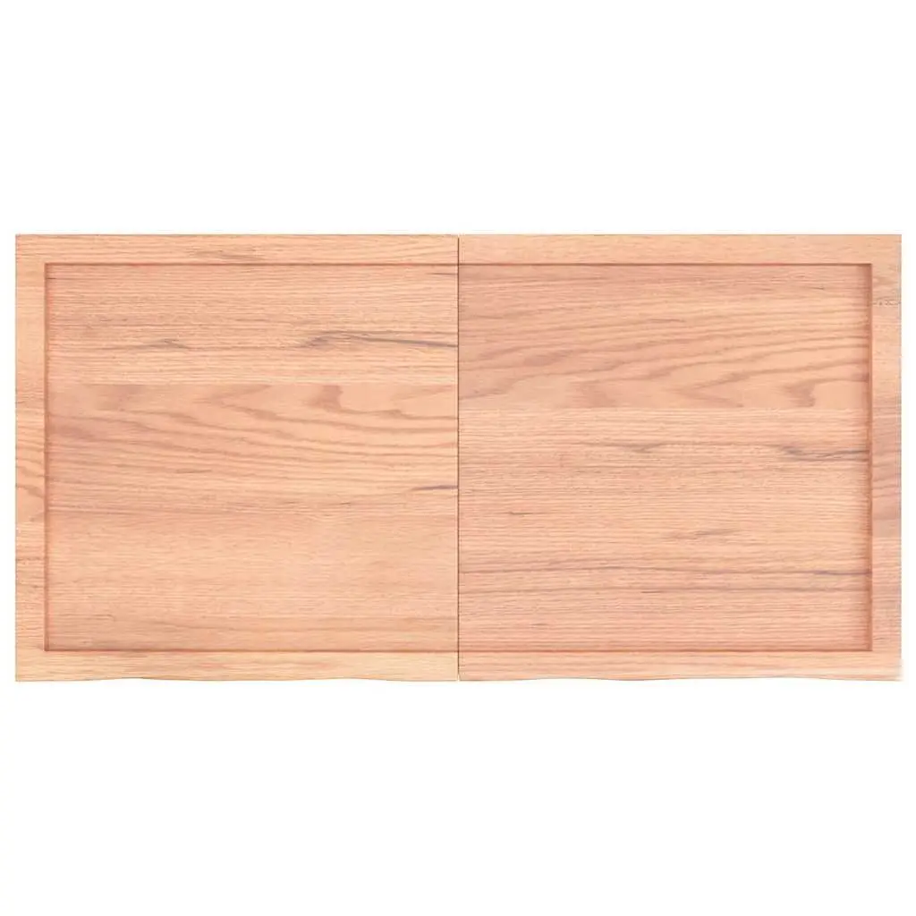 Bathroom Countertop Solid Oak Wood 120x60x6cm Brown Handmade Foldable