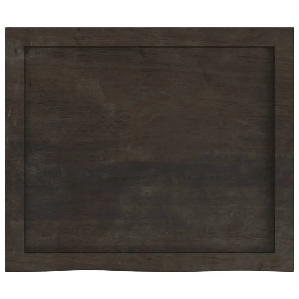 Bathroom Countertop Handmade Solid Oak Wood 60x50x4cm Dark Brown Vanity Top Worktop