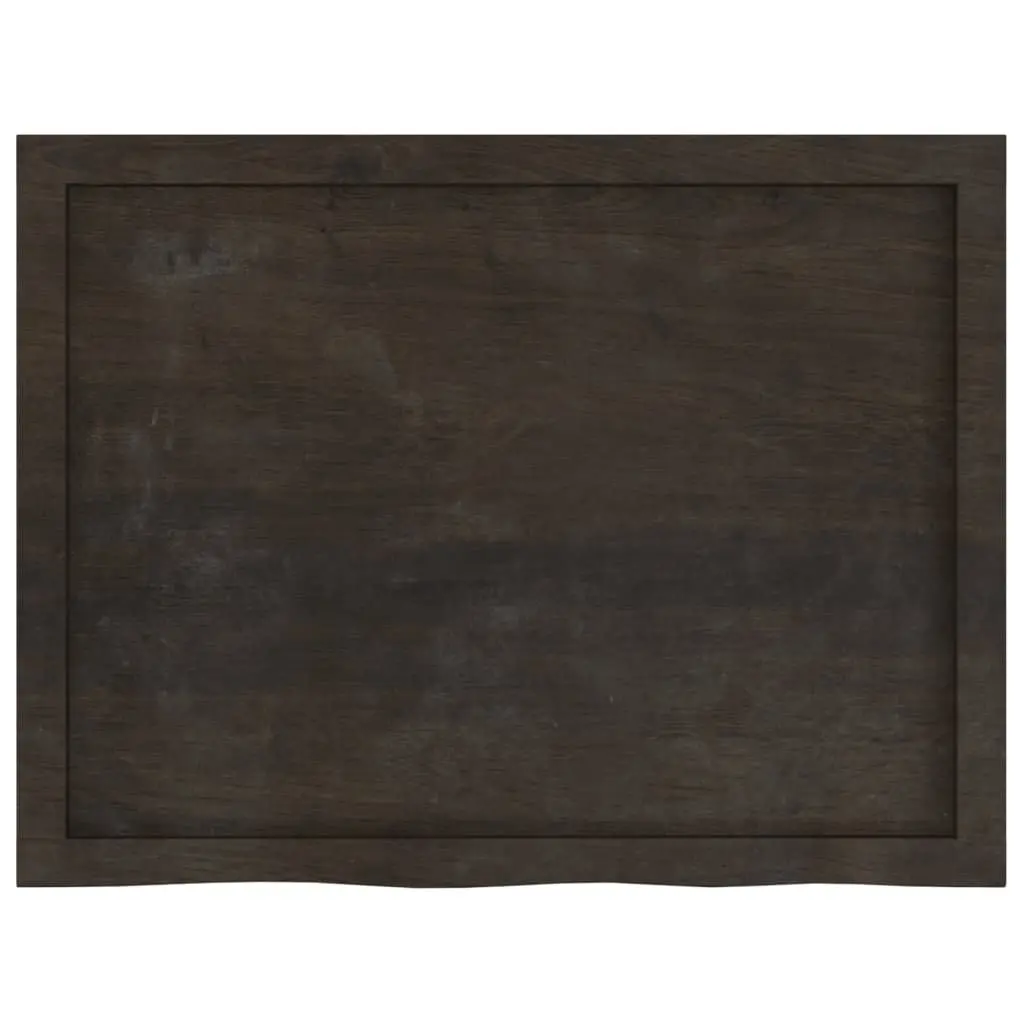 Bathroom Countertop Solid Oak Wood Dark Brown Worktop Vanity Top 80x60cm