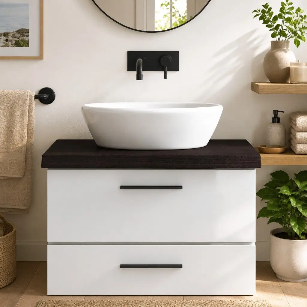 Wooden Bathroom Countertop for Various Uses