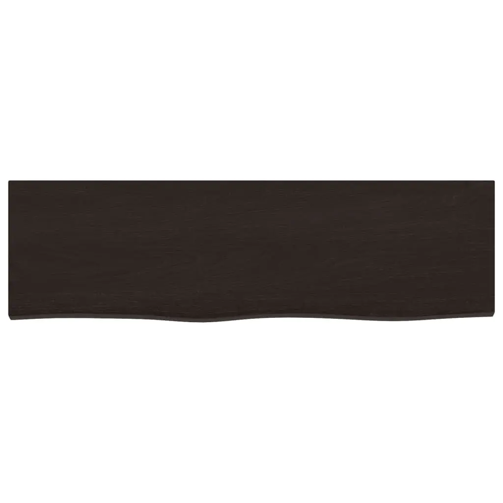 Bathroom Countertop Solid Wood Dark Brown Treated Vanity Worktop Kitchen Top