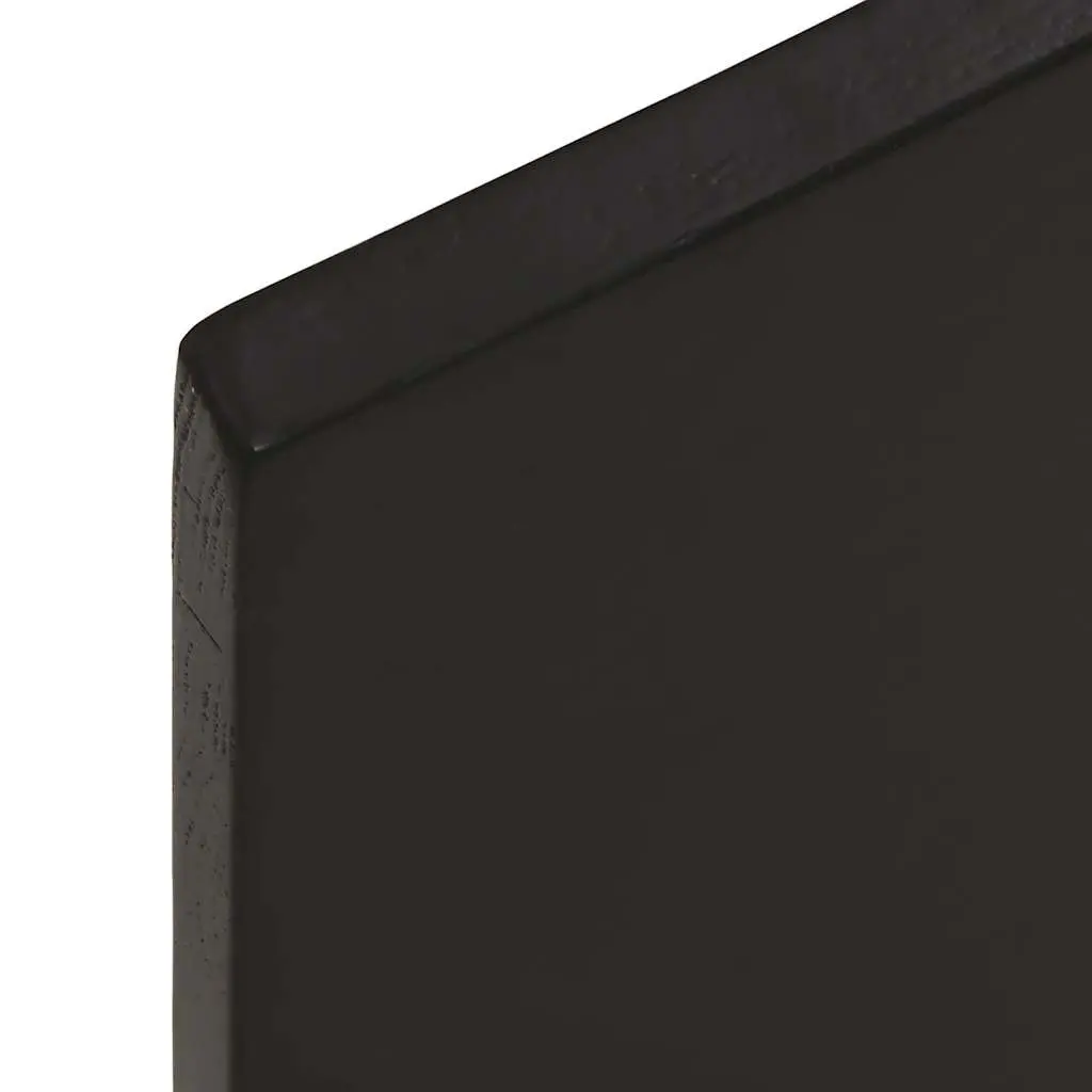 Bathroom Countertop Solid Oak Wood 100 x 50 x 2 cm Dark Brown Treated Live Edge Vanity