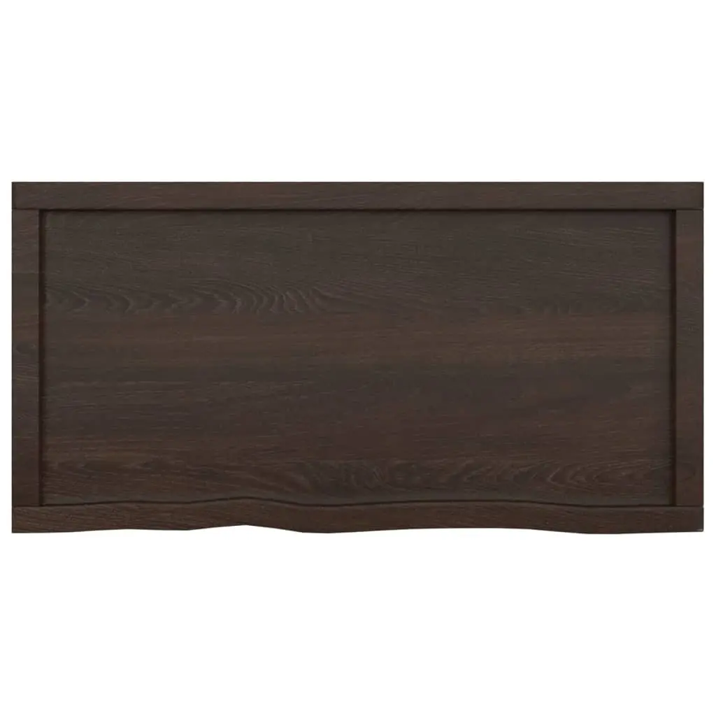 Bathroom Countertop Solid Wood Dark Brown Treated Worktop Vanity Top Shelf