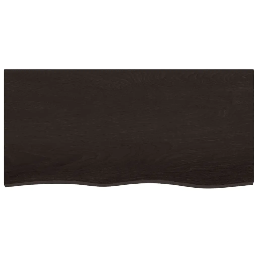 Bathroom Countertop Solid Wood Dark Brown Treated Worktop Vanity Top Shelf