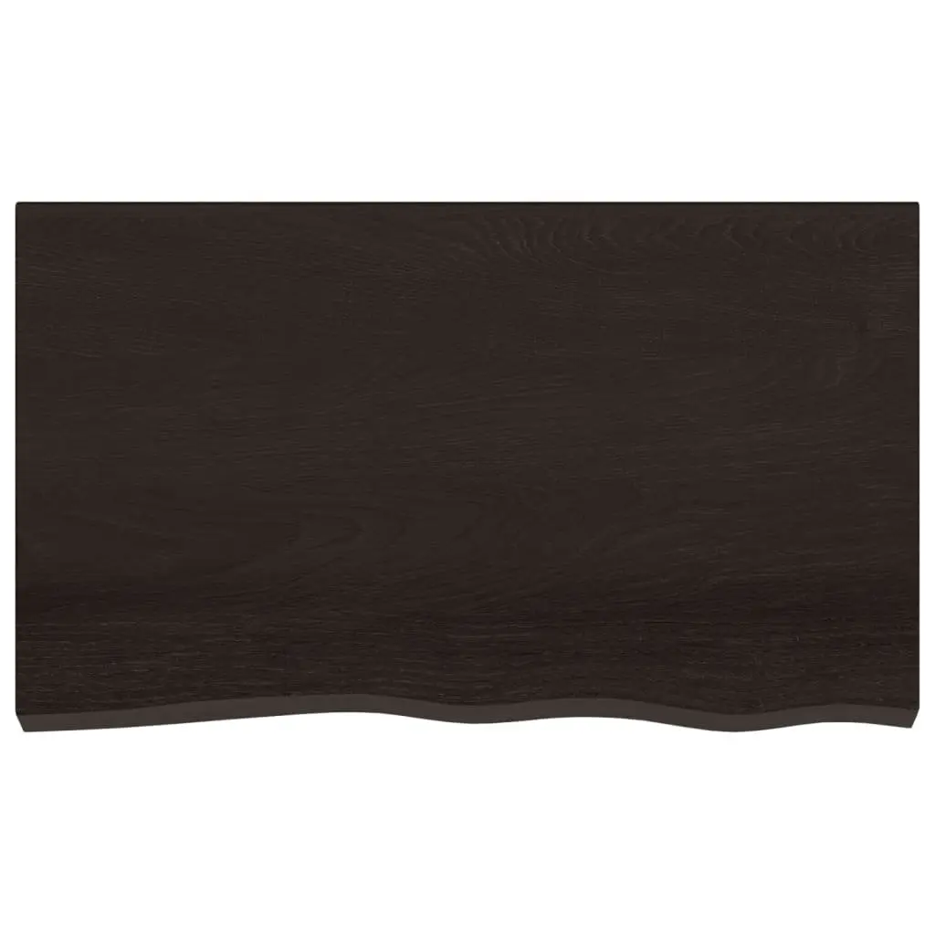 Bathroom Countertop Worktop Solid Oak Wood Dark Brown Treated Kitchen Cabinet
