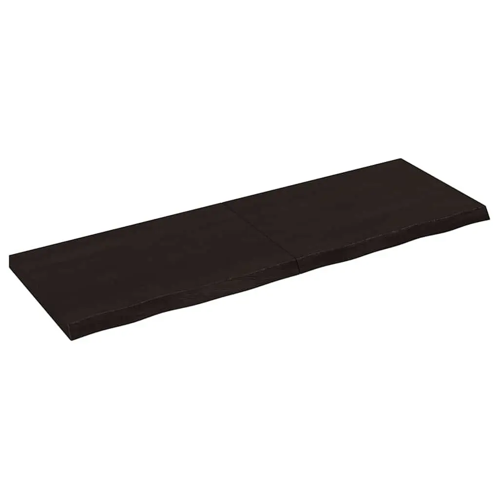 Bathroom Countertop Worktop Solid Wood Dark Brown 120x40x4 cm Treated Surface