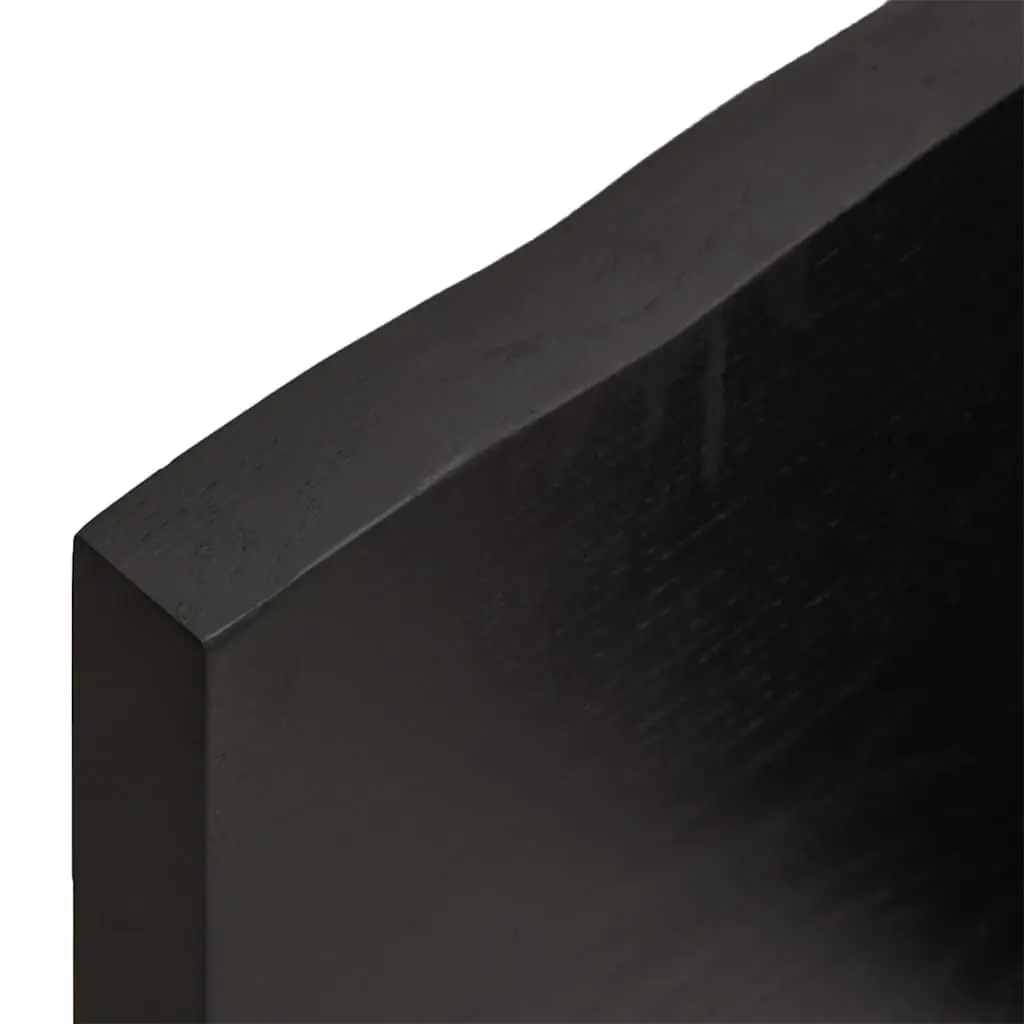 Bathroom Countertop Worktop Solid Wood Dark Brown 120x40x4 cm Treated Surface
