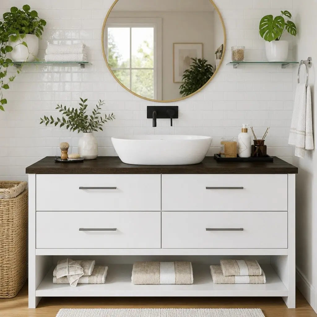 Bathroom Countertop Solid Oak Wood 160x50x4 cm Dark Brown Folding Vanity Top