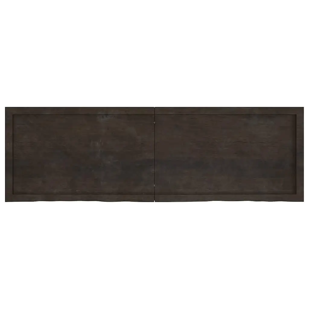 Bathroom Countertop Solid Oak Wood 160x50x4 cm Dark Brown Folding Vanity Top