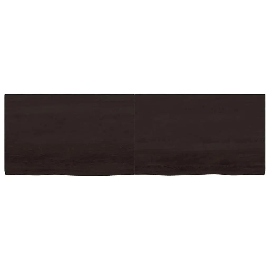 Bathroom Countertop Solid Oak Wood 160x50x4 cm Dark Brown Folding Vanity Top