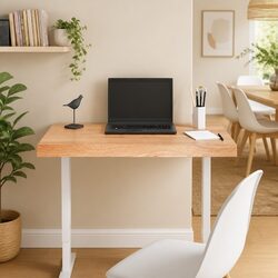 Table Top Brown Solid Oak Wood Treated Surface Live Edge Replacement 80x50x6cm