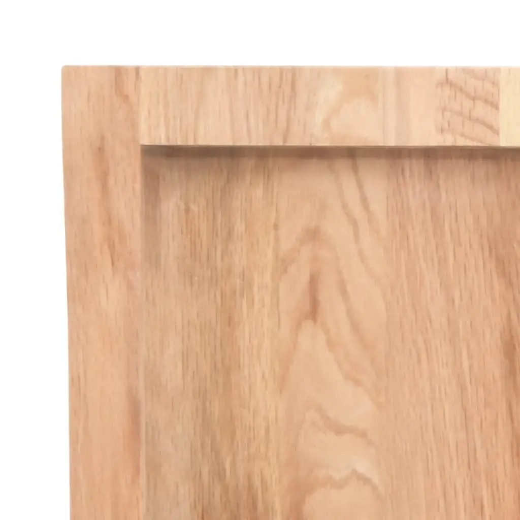 Solid Oak Wood Table Top 80x60cm Brown Treated Surface Replacement Kitchen Desk