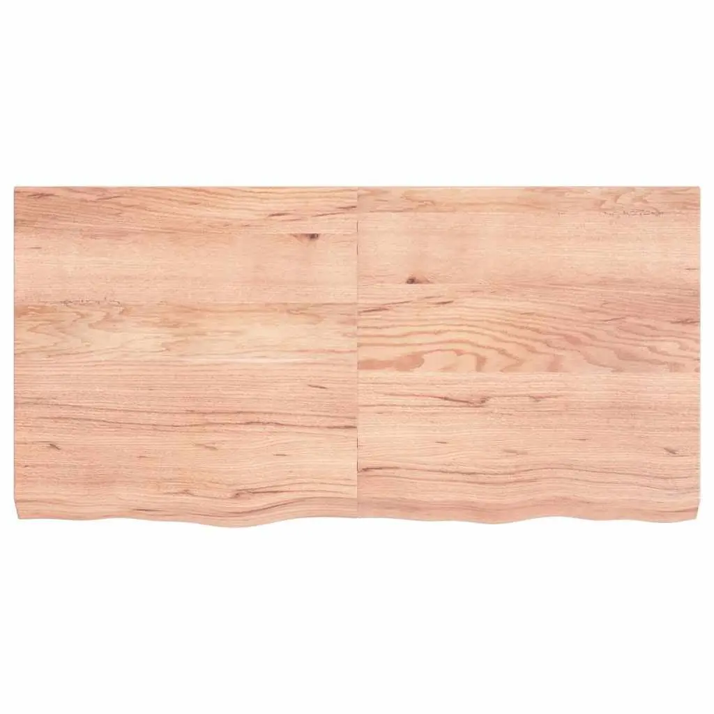 Solid Oak Wooden Folding Table Top 120x60cm Brown Live Edge Replacement Board