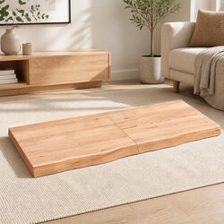 Functional Solid Oak Table Top for Home 140x60x6 cm