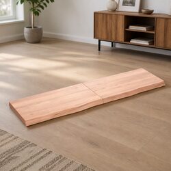 Versatile Solid Oak Wood Table Top 180x50x6 cm for Home Use
