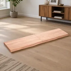 Versatile Solid Oak Wood Table Top 180x50x6 cm for Home Use