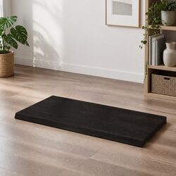 Practical Dark Brown Tabletop: Solid Oak Wood, 60x50x4cm