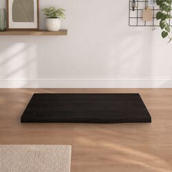 Functional Dark Brown Oak Wood Tabletop for Home Use 60x60x2 cm