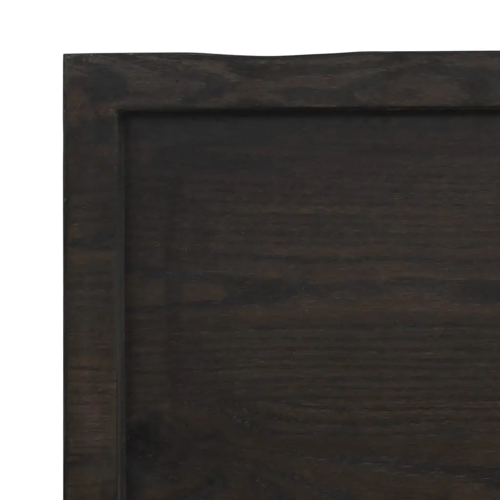 Wooden Table Top Dark Brown 80x50x4 cm Solid Oak Replacement Treated Board