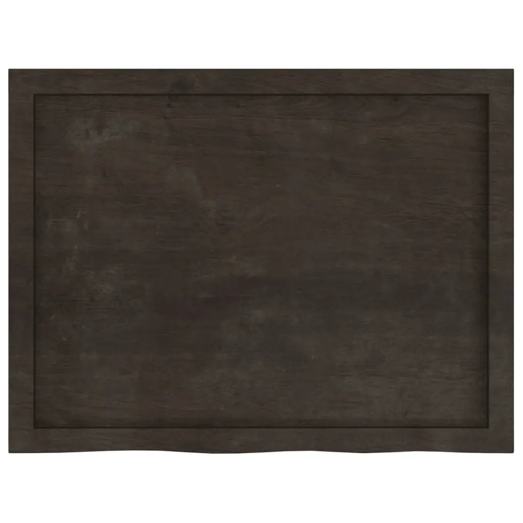 Dark Brown Solid Oak Table Top Replacement 80x60x6 cm