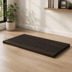 Practical Dark Brown Solid Oak Wood Table Top 100x50cm