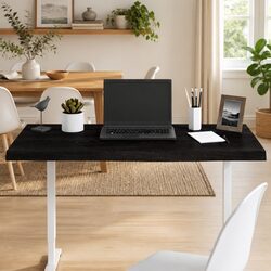 Practical Dark Brown Solid Oak Wood Table Top 100x50cm