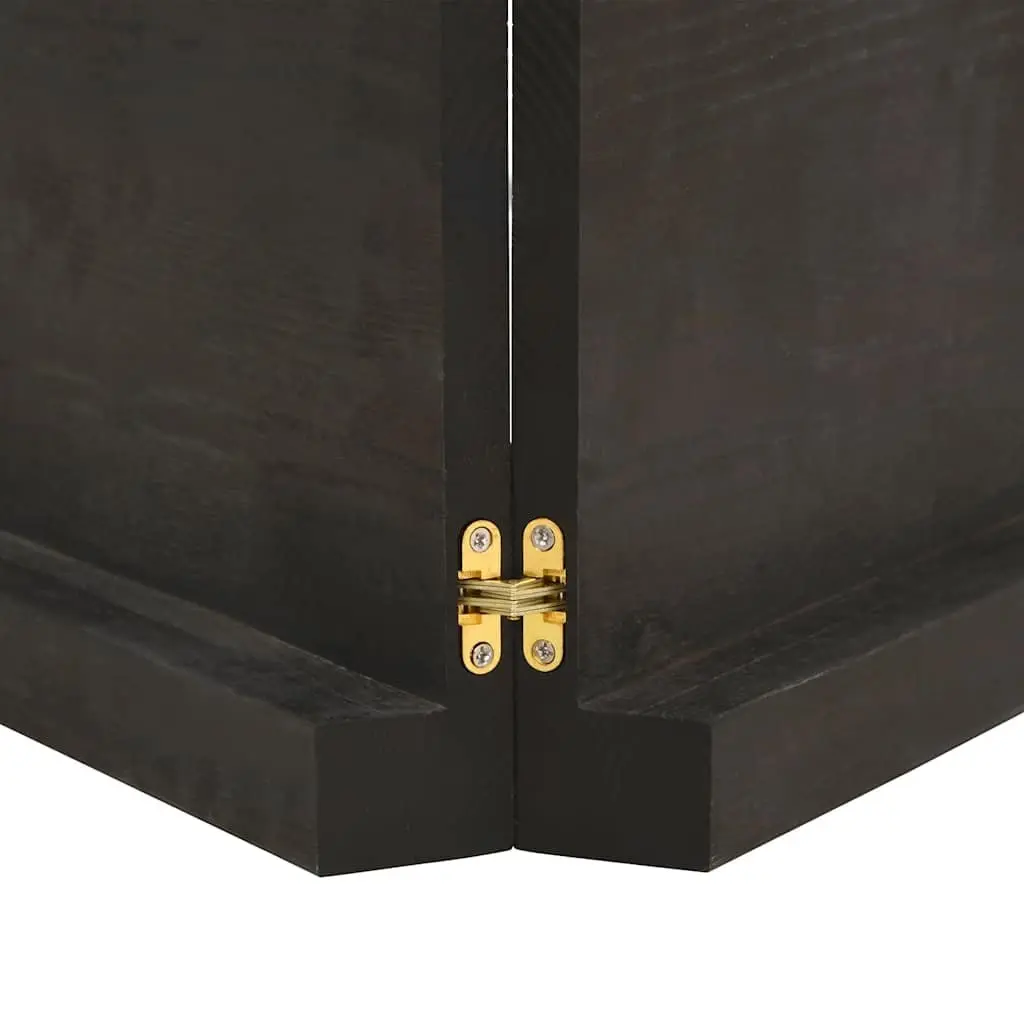 Folding Table Top Dark Brown Solid Oak Wood 120x60cm Live Edge Handcrafted