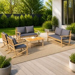 5-Piece Modular Lounge Set Perfect for Outdoor Gatherings
